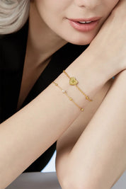 Cicy Bell Womens Gold Heart Initial K Name Bracelets