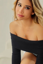 Cicy Bell Womens Gold Heart Initial Letter A Necklace