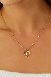 Cicy Bell Womens Gold Heart Initial Letter J Necklace