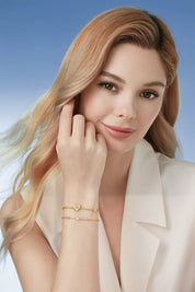 Cicy Bell Womens Gold Heart Initial M Name Bracelets