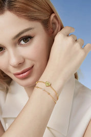 Cicy Bell Womens Gold Heart Initial M Name Bracelets