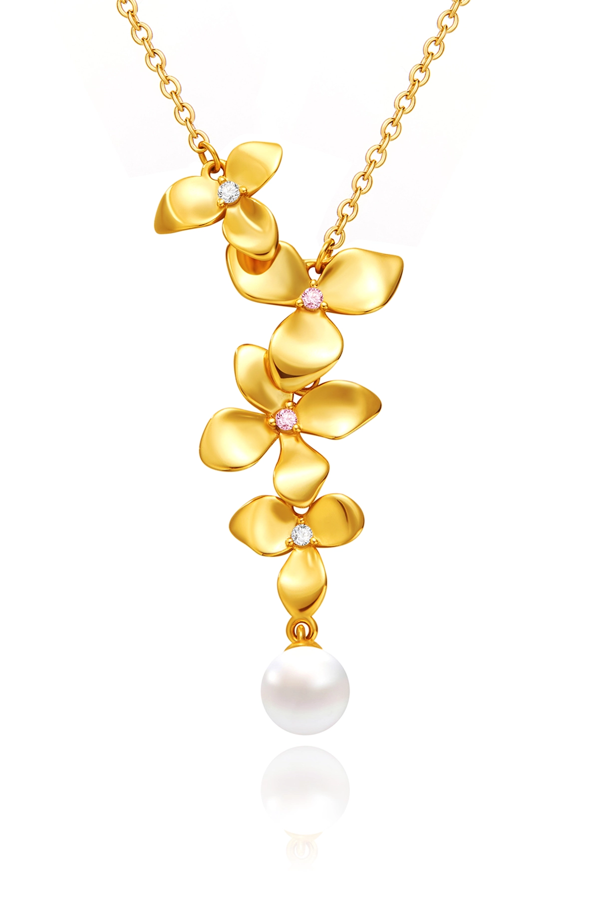 Cicy Bell Womens Floral Pendant Necklace