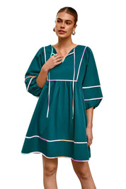 Cicy Bell Womens Green Babydoll Mini Dresses