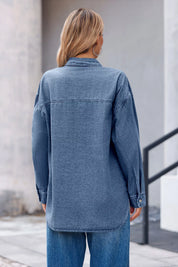 Cicy Bell Womens Jean Blue Denim Shirt