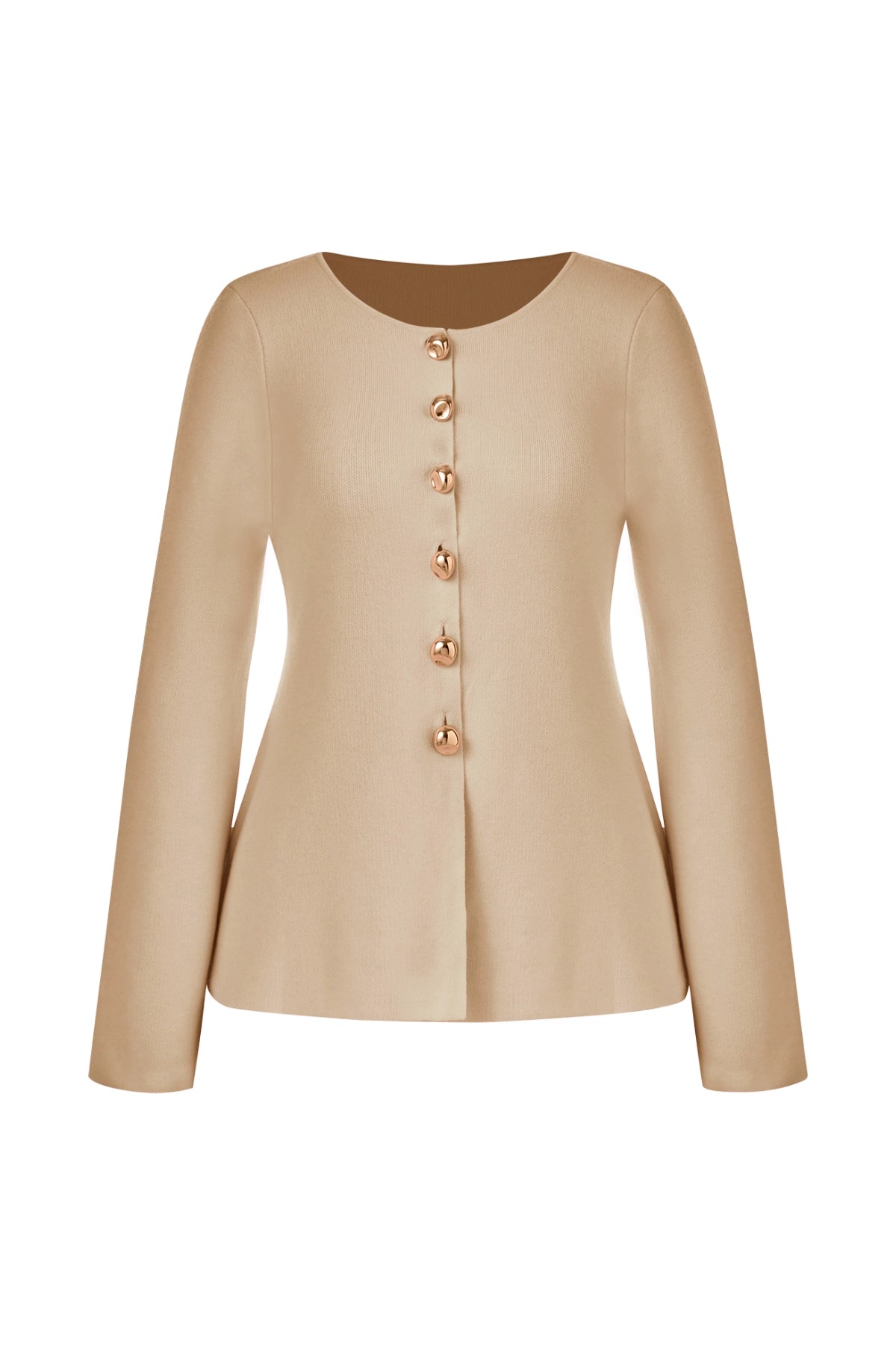 Cicy Bell Womens Khaki Button Up Cardigan Sweaters