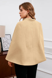Cicy Bell Womens Khaki Cape Pea Coat
