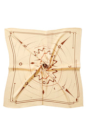 Cicy Bell Womens Khaki Devil's Eyes Print Head Scarf