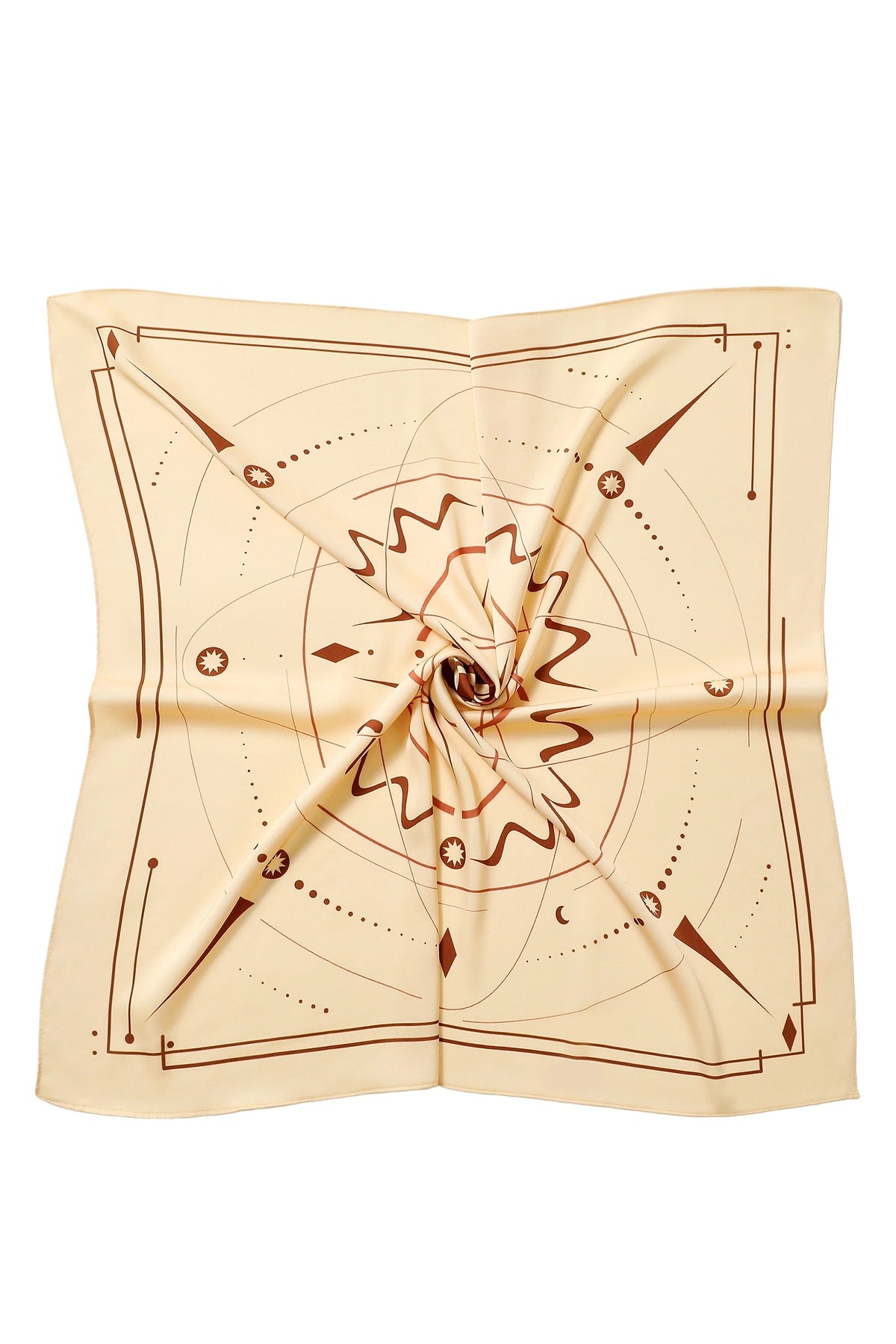 Cicy Bell Womens Khaki Devil's Eyes Print Head Scarf