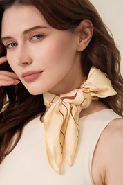 Cicy Bell Womens Khaki Devil's Eyes Print Head Scarf