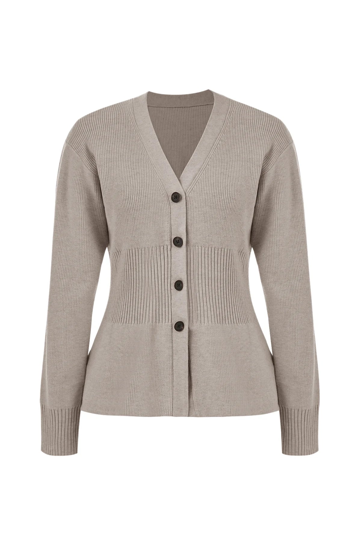 Cicy Bell Womens Khaki Cardigan Sweaters