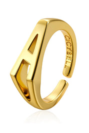 Cicy Bell Womens Gold Initial Letter A Rings
