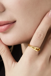 Cicy Bell Womens Gold Initial Letter A Rings