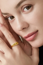 Cicy Bell Womens Gold Initial Letter A Rings