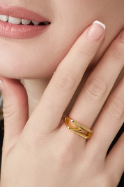 Cicy Bell Womens Gold Initial Letter M Rings