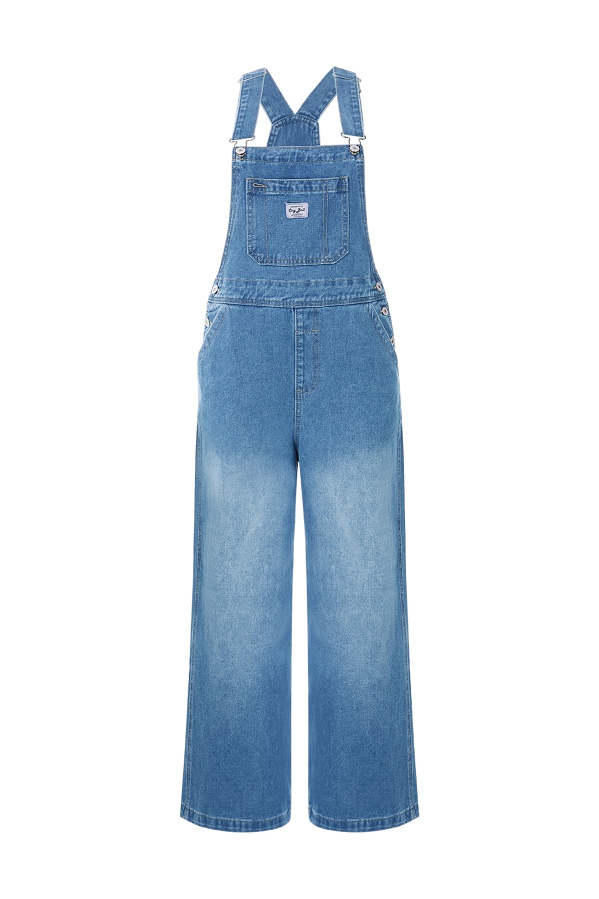Cicy Bell Womens Light Blue Denim Bib Overalls
