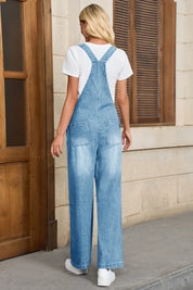 Cicy Bell Womens Light Blue Denim Bib Overalls