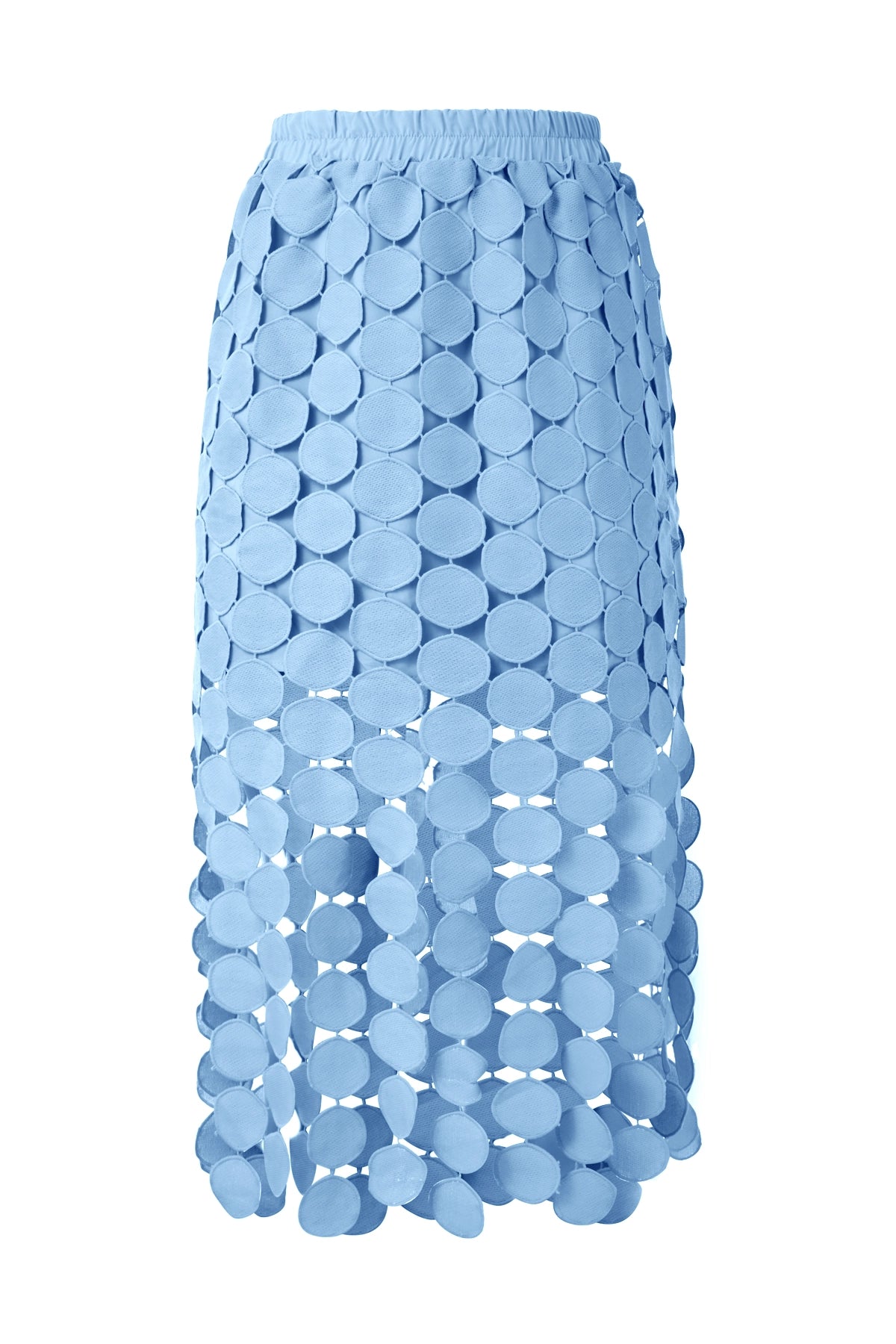 Cicy Bell Womens Light Blue Hollow Out Maxi Skirts