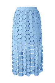 Cicy Bell Womens Light Blue Hollow Out Maxi Skirts