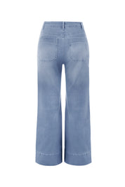Cicy Bell Womens Light Blue Wide Leg Jeans
