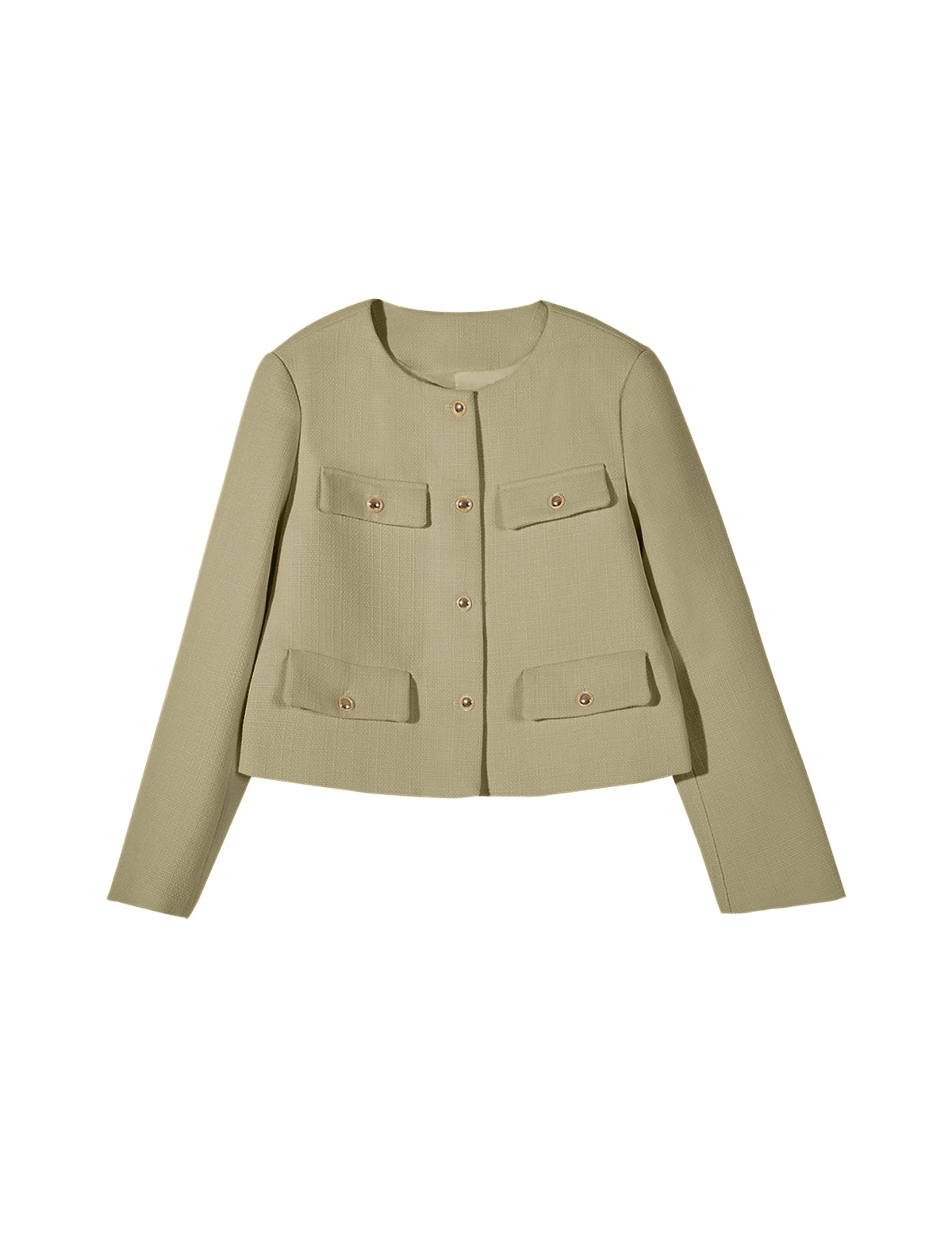 CicyBell-Womens-LightGreen-Cropped-Tweed-BlazerJackets-RP6129_1.webp