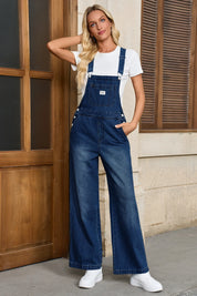 Cicy Bell Womens Navy Denim Bib Overalls