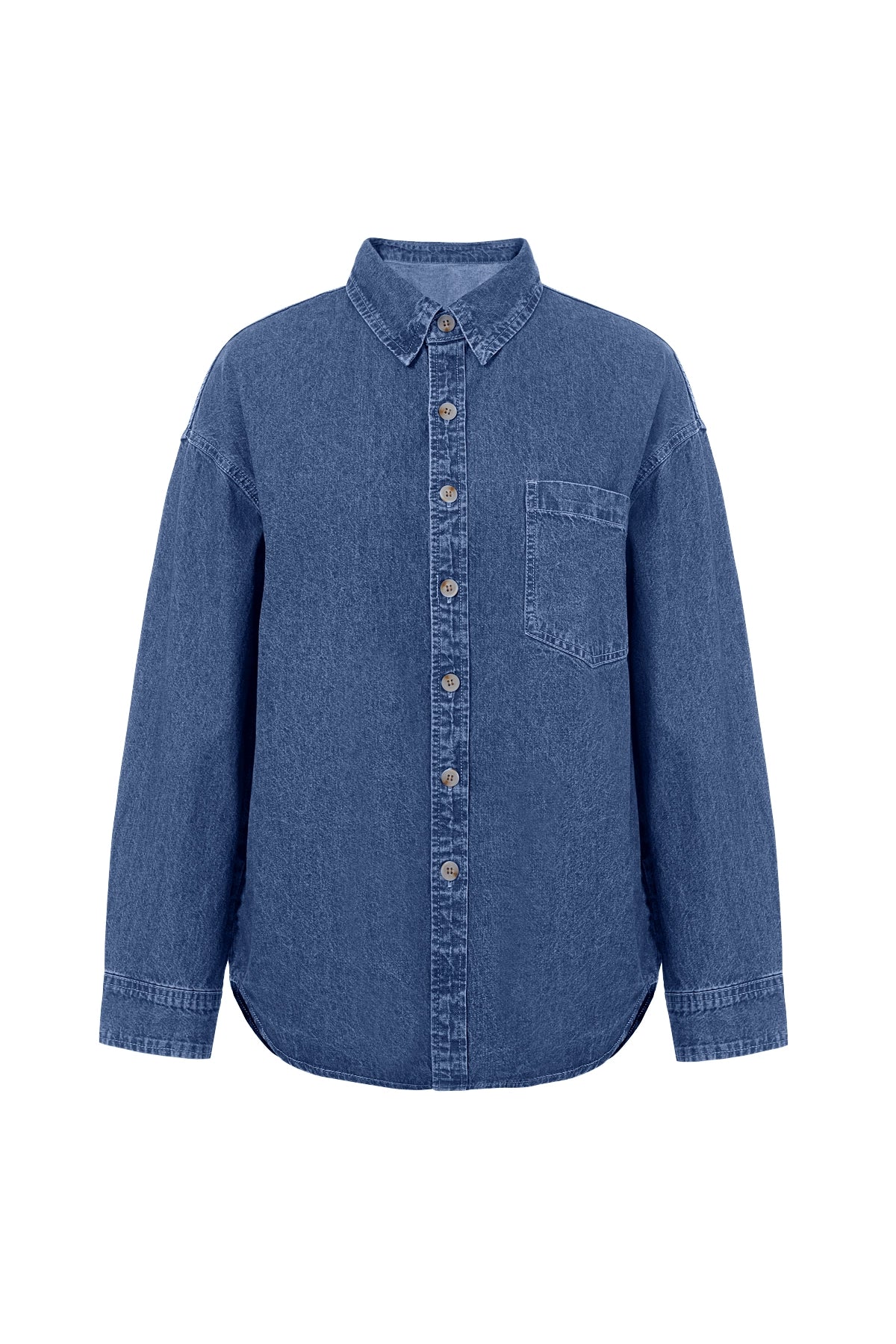 Cicy Bell Womens Navy Denim Shirt