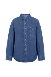 Cicy Bell Womens Navy Denim Shirt