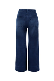 Cicy Bell Womens Navy Wide Leg Jeans