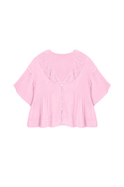Cicy Bell Womens Pink Babydoll Tops