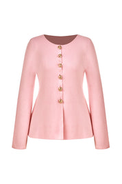 Cicy Bell Womens Pink Button Up Cardigan Sweaters