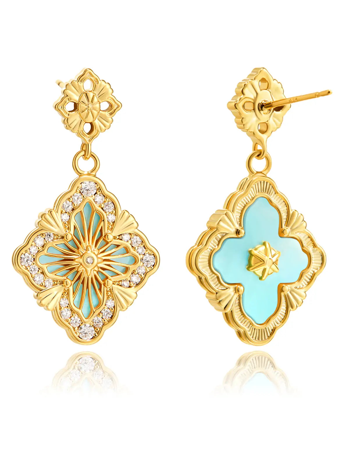 CicyBell-Womens-SkyBlue-Four-Leaf-Clover-Dangle-Earrings-CB183.webp