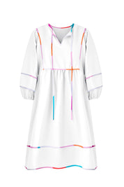 Cicy Bell Womens White Babydoll Mini Dresses