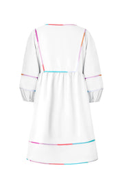 Cicy Bell Womens White Babydoll Mini Dresses