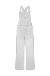 Cicy Bell Womens White Denim Bib Overalls