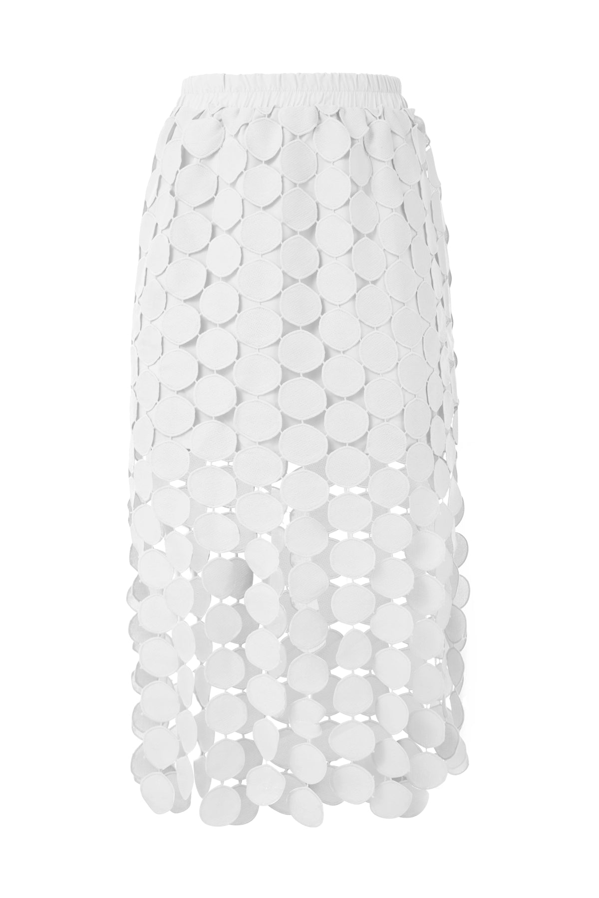 Cicy Bell Womens White Hollow Out Maxi Skirts