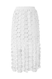 Cicy Bell Womens White Hollow Out Maxi Skirts