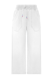 Cicy Bell Womens White Wide Leg Jeans