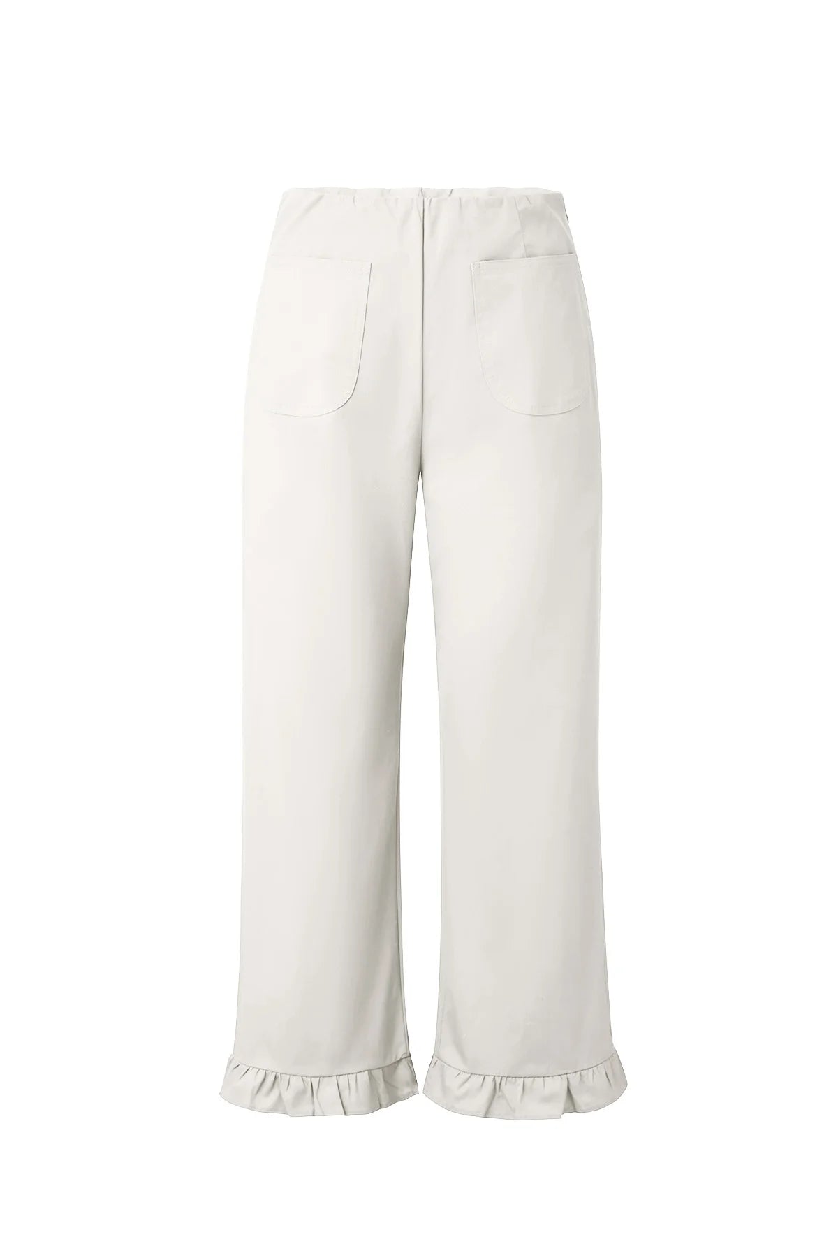 Cicy Bell Womens White Wide Leg Pants
