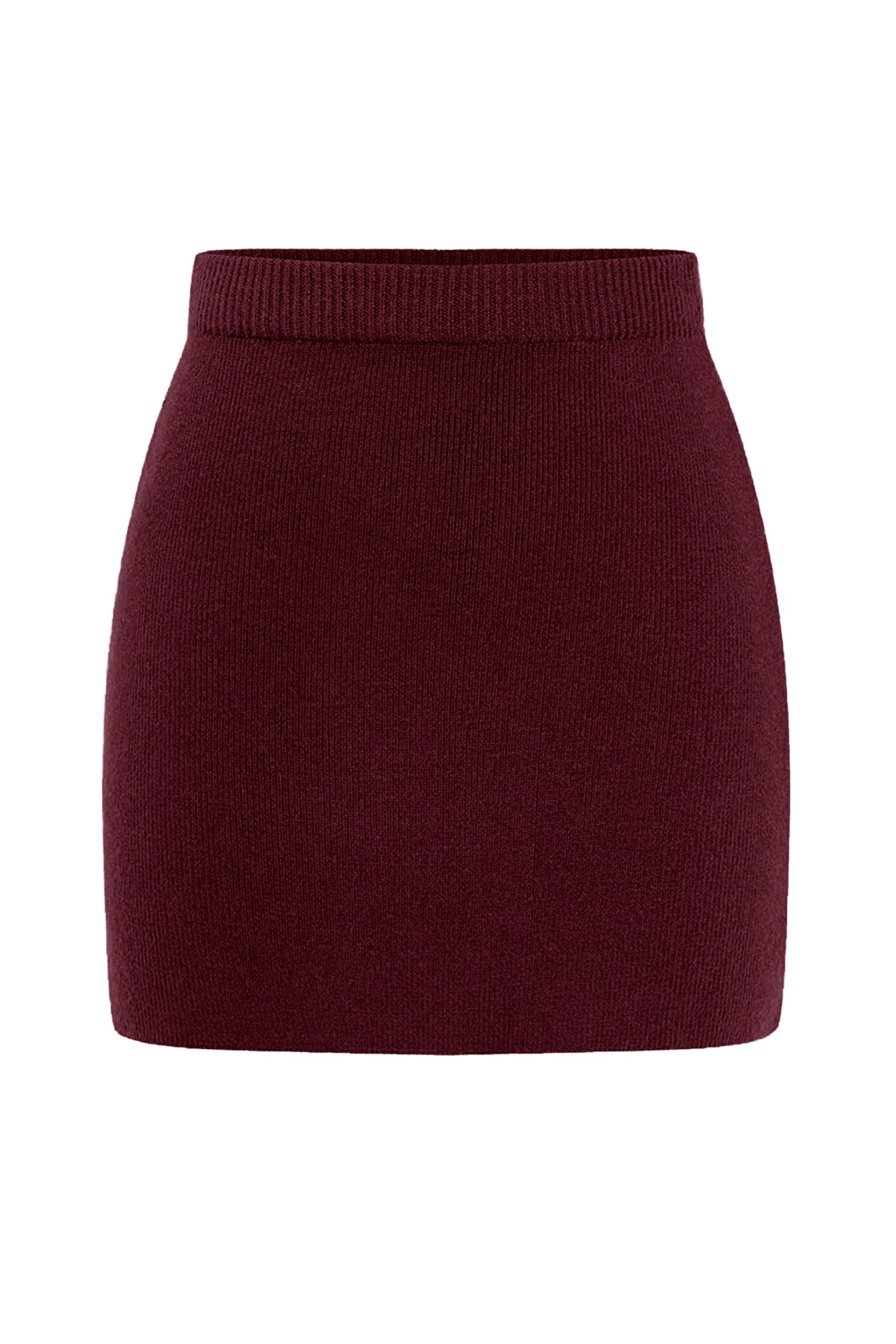 Cicy Bell Womens Wine Red Knit Mini Skirt