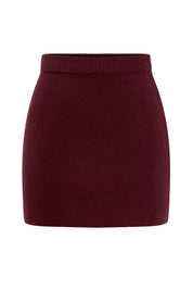 Cicy Bell Womens Wine Red Knit Mini Skirt