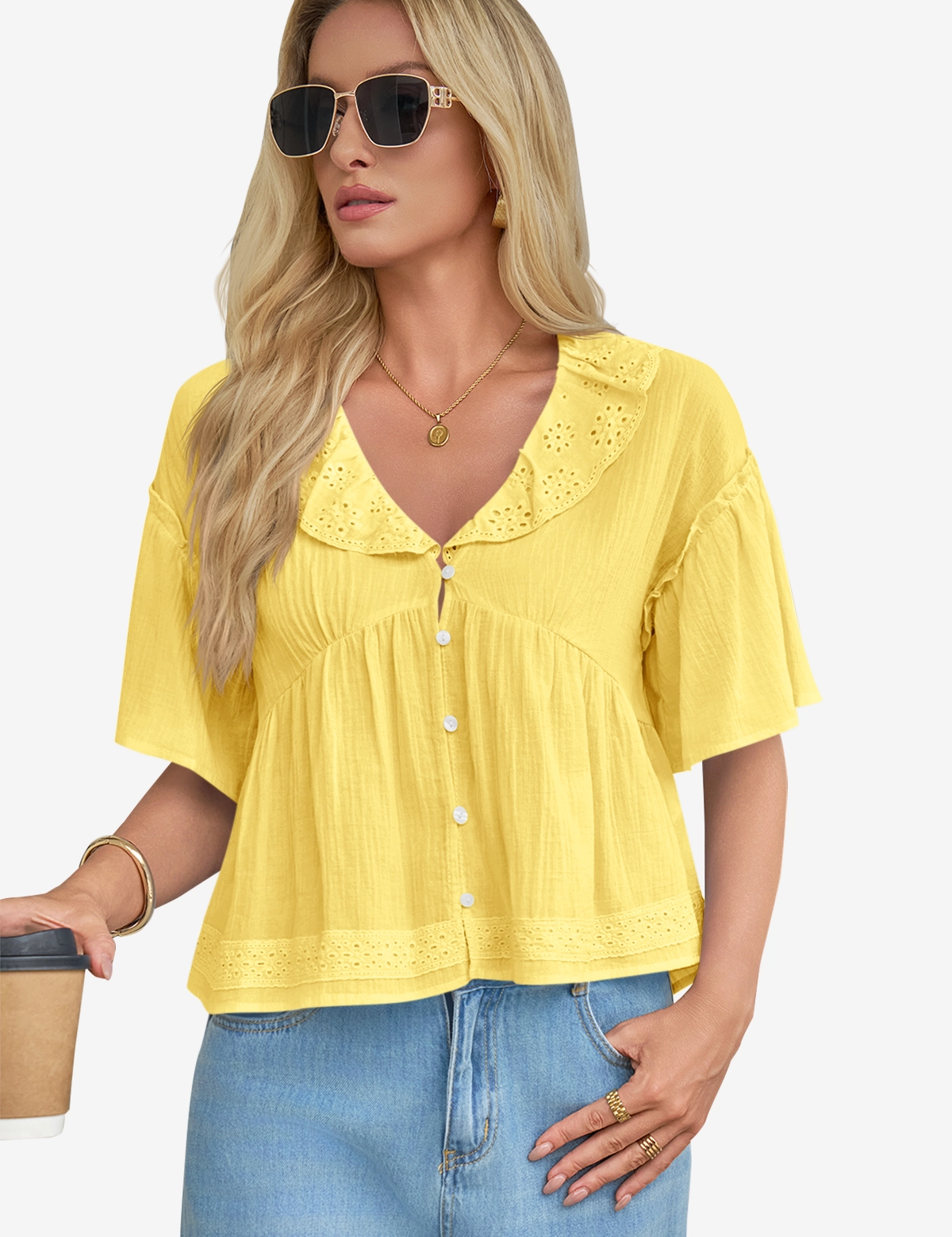 CicyBell-Womens-Yellow-BabydollTops-J7K238_1.webp
