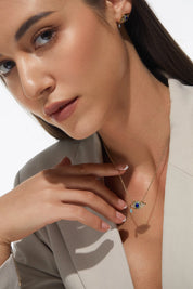 Cicy Bell Womens Yellow Gold Evil Eye Necklace