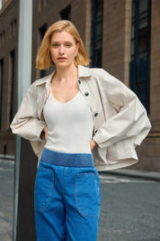 Cicy Bell Womens Apricot Cropped Trench Coat