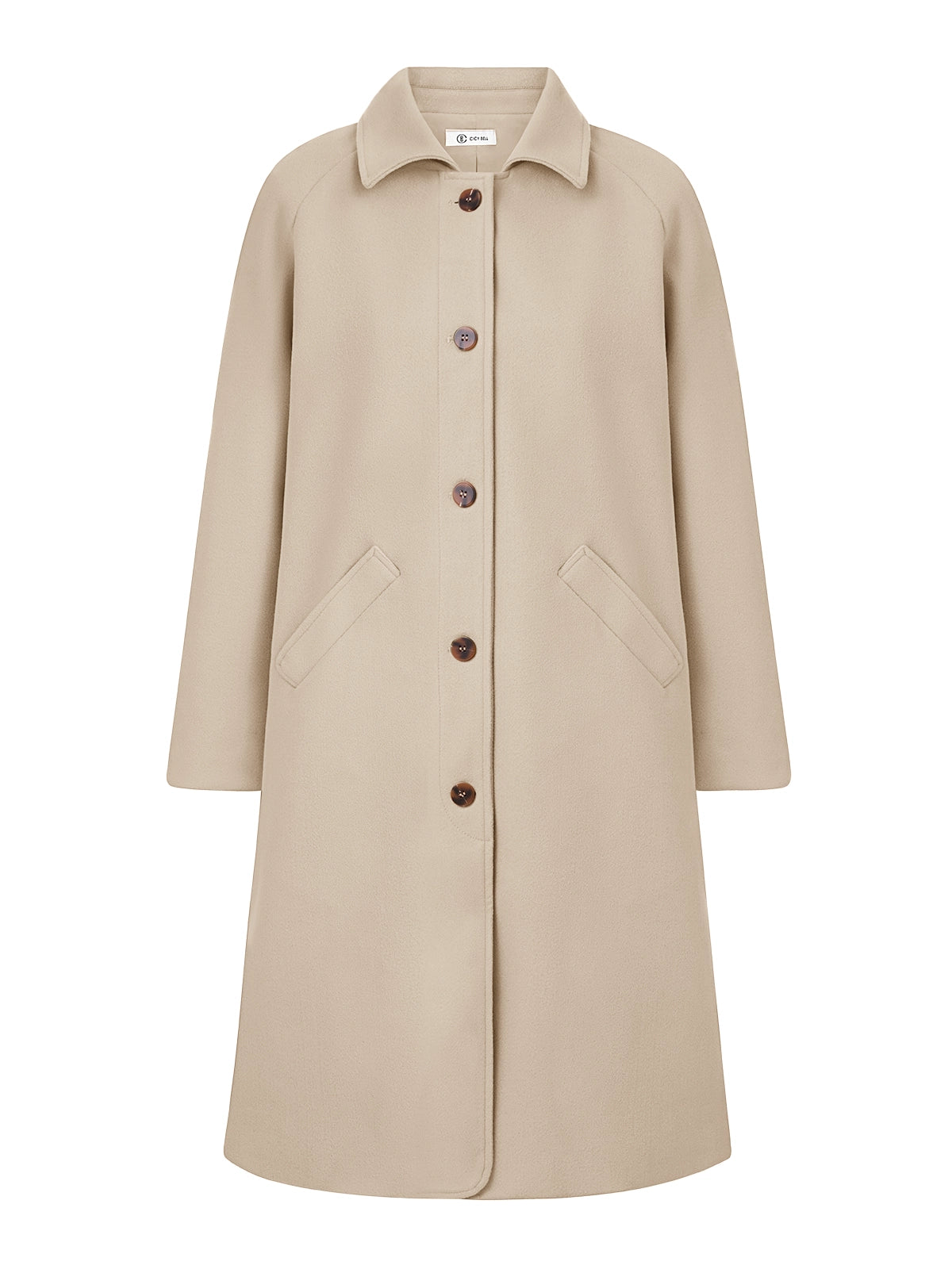 Cicy Bell Womens Apricot Pea Coat