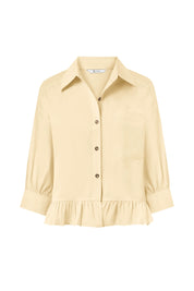 Cicy Bell Womens Beige Cropped Shirts