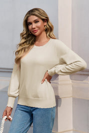 Cicy Bell Womens Beige Pullover Tops