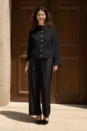 Cicy Bell Womens Black Cardigans