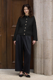 Cicy Bell Womens Black Cardigans