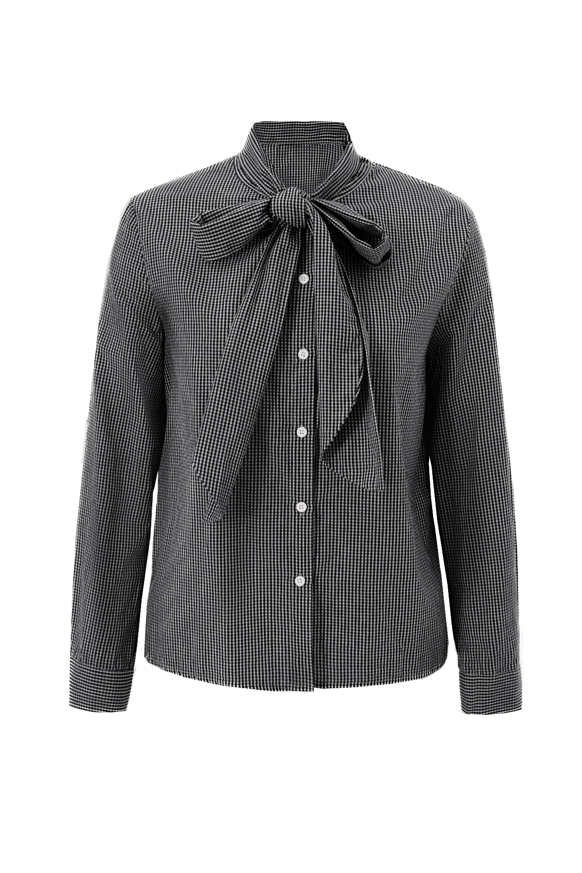 Cicy Bell Womens Black Plaid Shirts