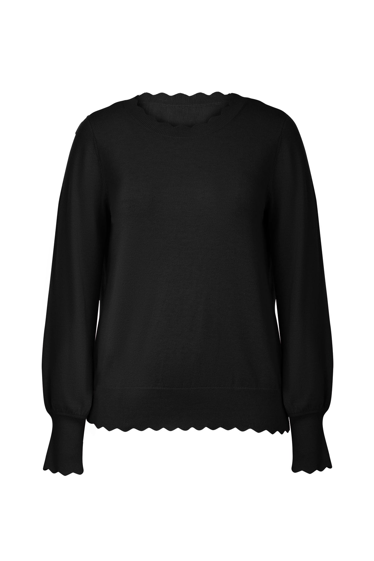 Cicy Bell Womens Black Pullover Tops